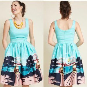 Modcloth Collectif Golden Gate Bridge Dress S 6